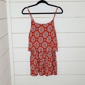 EARTHBOUND TRADING CO small red aqua & white romper